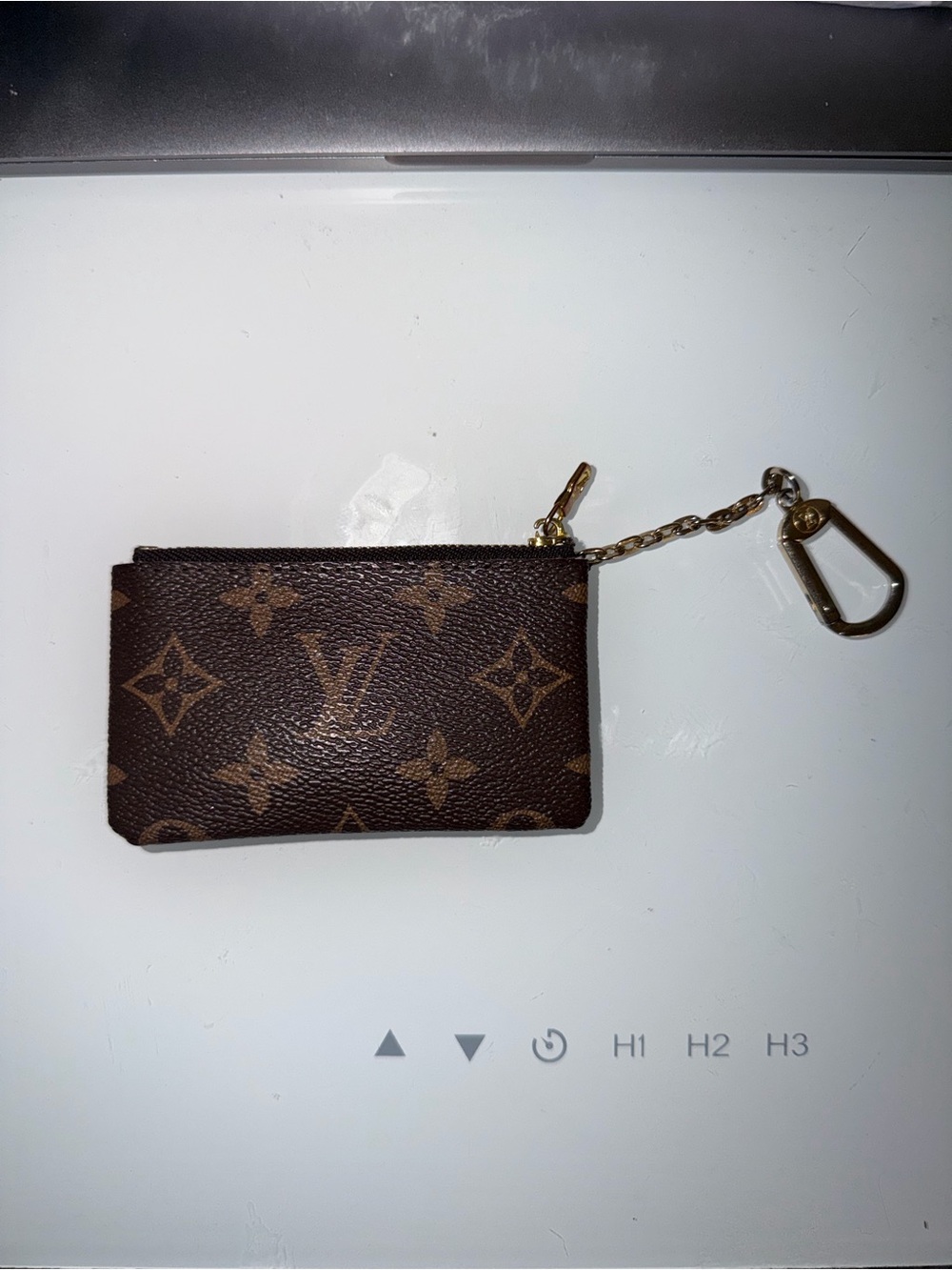 Louis Vuitton Monogram Canvas Key & Card Holder with Gold Chain - Picture 2 of 5